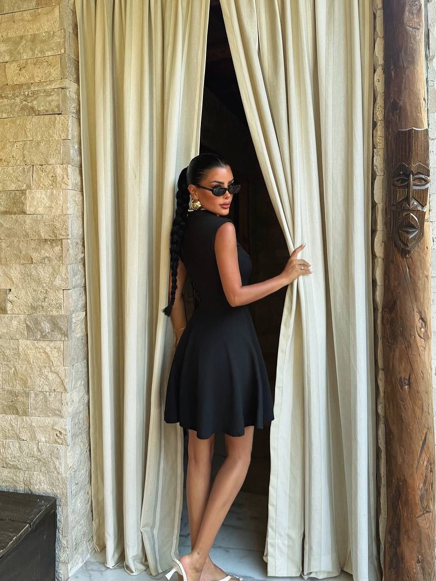 Two-Tone Midi Dress