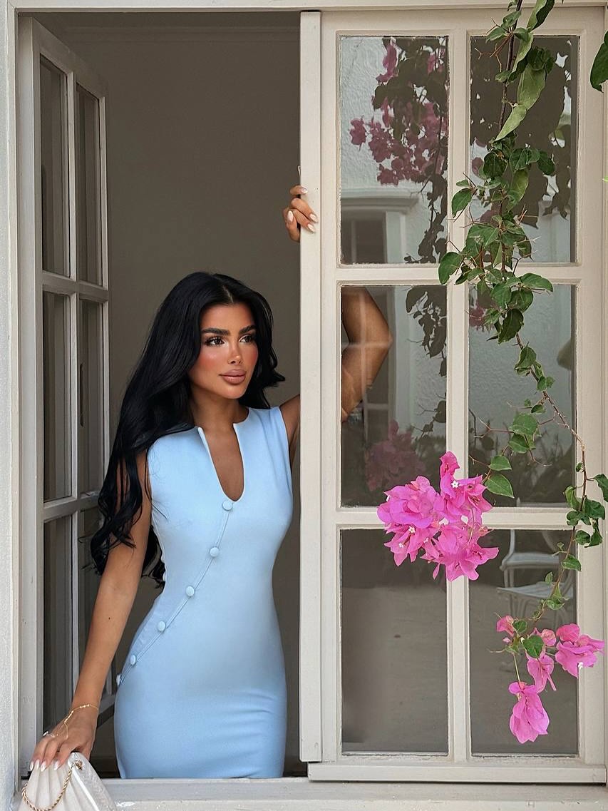 Button Midi Dress