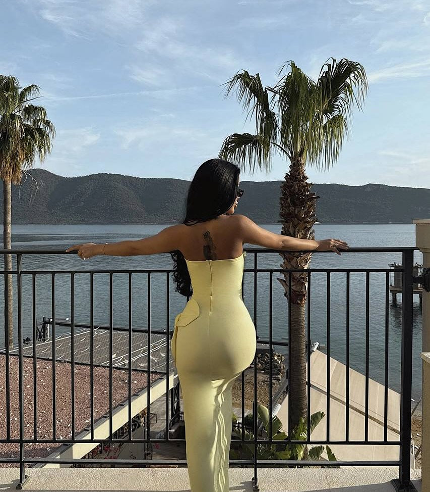 Robe longue Yellow Flower