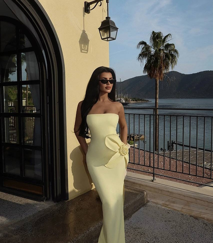 Robe longue Yellow Flower