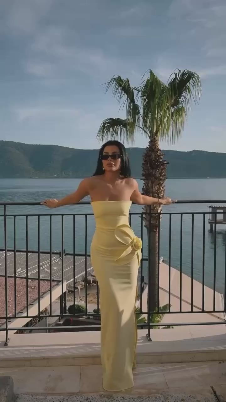Robe longue Yellow Flower
